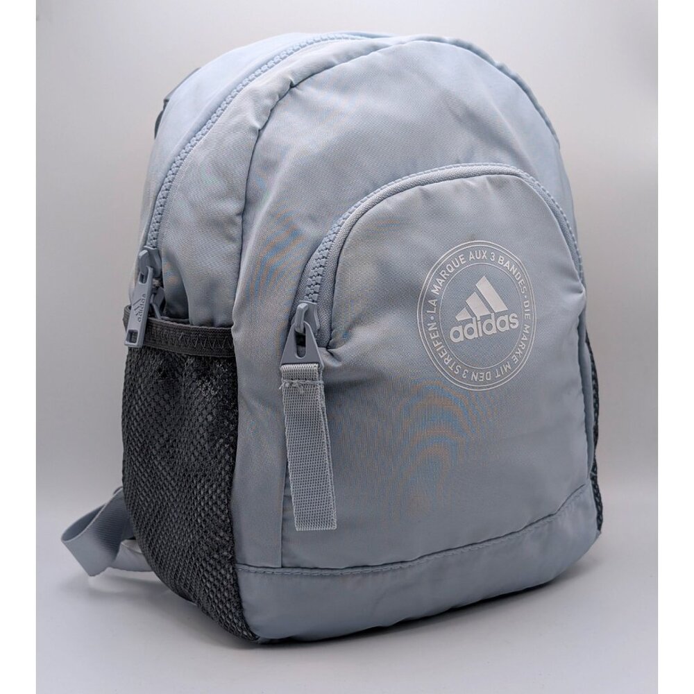 Adidas Mini Travel Small Backpack Bag Festival Light Blue Purse Y2K VTG